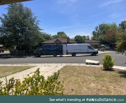 Jeez, just out in the open, right in the street…get a garage you two!