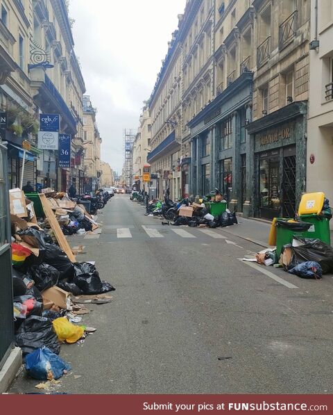 Street in Paris in the springtime
