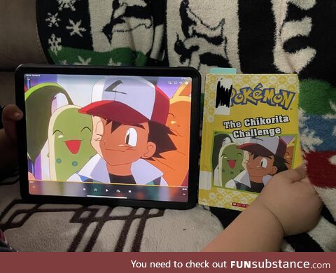 Son was watching Pokémon on his iPad when he found a scene used on one of his library