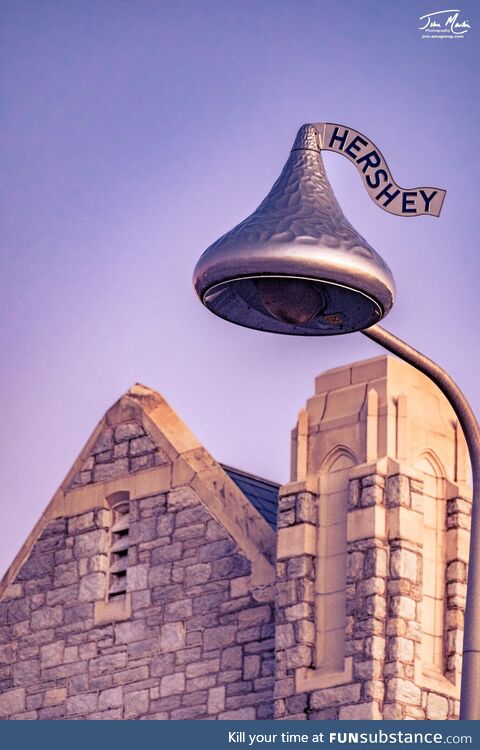 The Hershey’s Kiss streetlights in Hershey, PA turn 60 this year