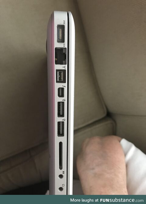 MacBooks used to have ports... A lot of ports