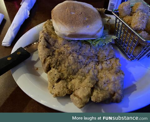 The bun is bigger than it looks