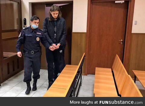 Matvey Yuferov, 19, got 4 years of prison, after urinating on a photo of a WWII veteran