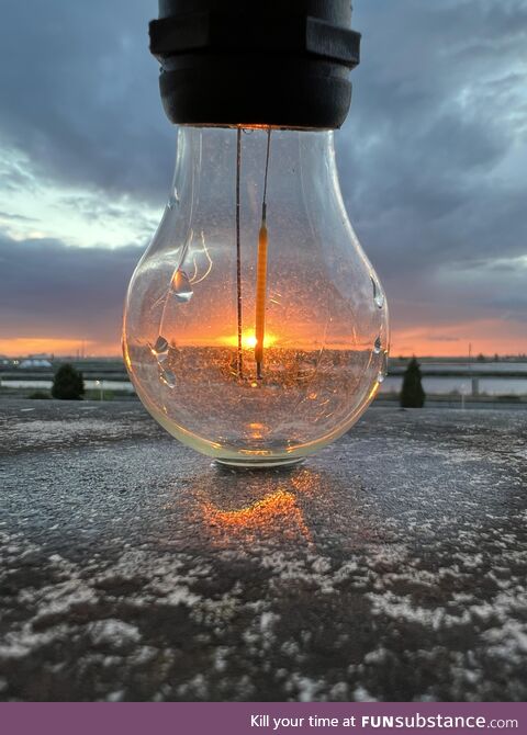 [OC] Sunset in a lamp, Portugal