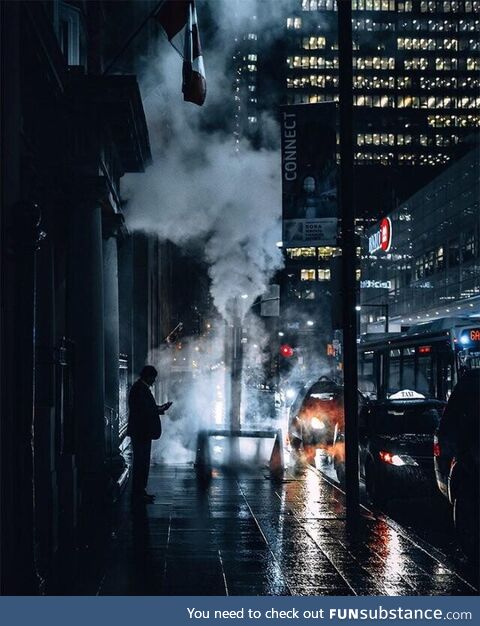 Streets of Toronto at night