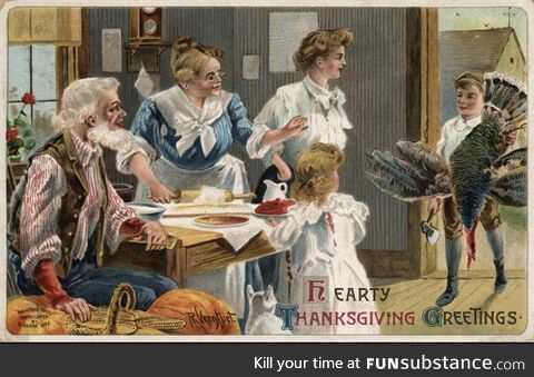 A Thanksgiving postcard from 1909