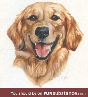 Painted this golden in watercolor