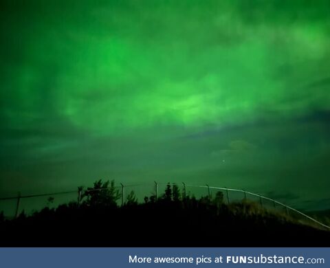 [OC] Northern Lights in Northern Alberta