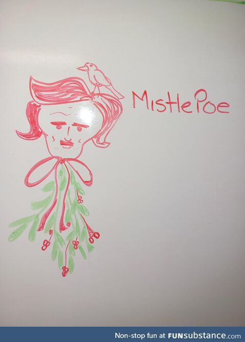 The work whiteboard needed a little holiday spirit