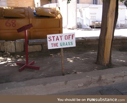 Stay off the Grass! This means you!