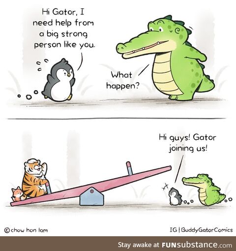 Buddy gator - help the little one