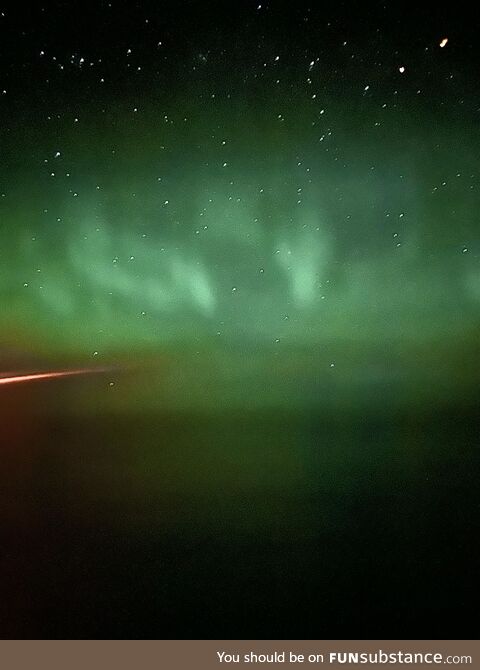 Northern Lights From an Airplane