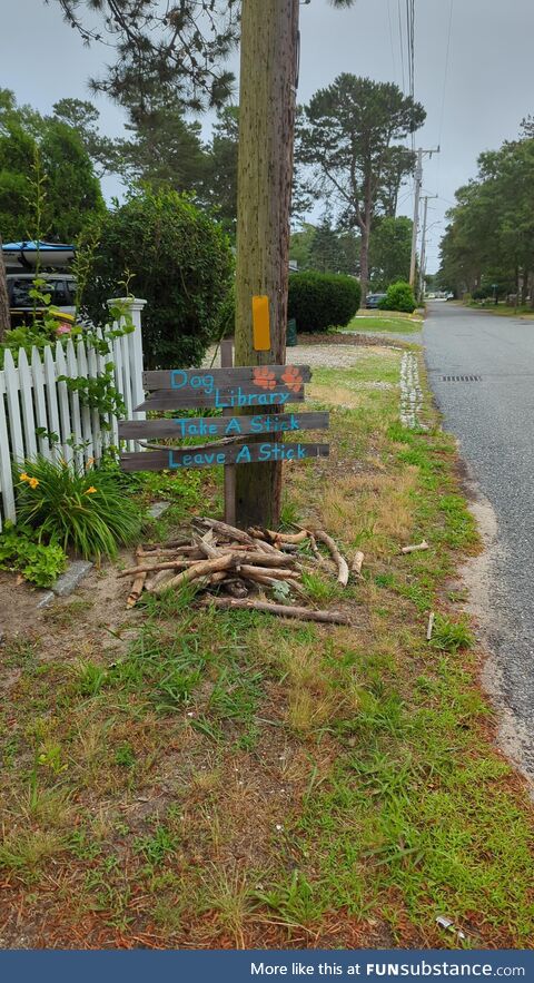 Saw this dog library while on a bike ride today