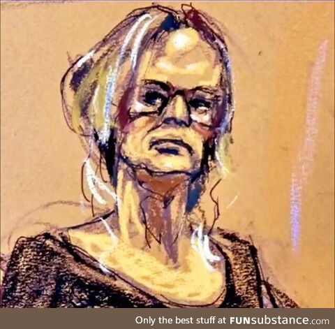 Courtroom sketch of Stormy Daniels