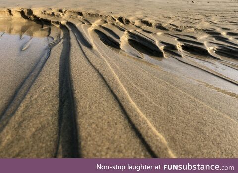 Eroding Sand on the Beach