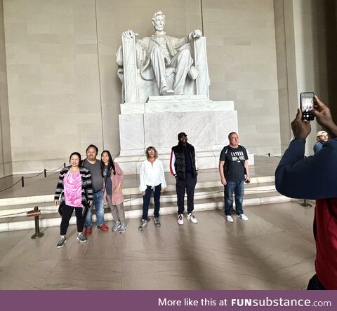 Americans standing with Lincoln [OC]