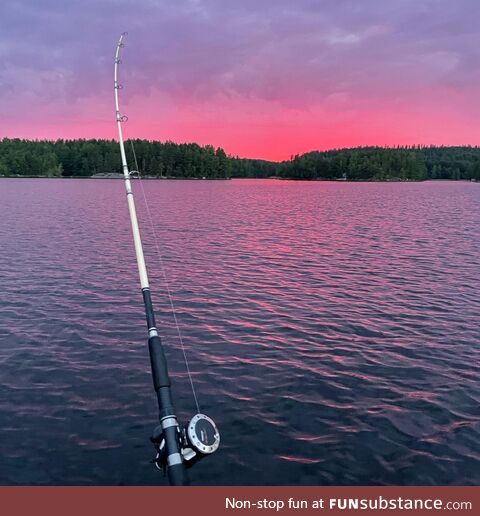Pink sky in Finland last night [OC]