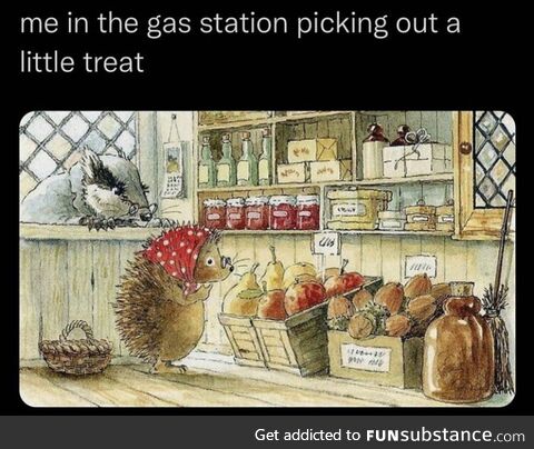 Momma picking up treats for her kiddos