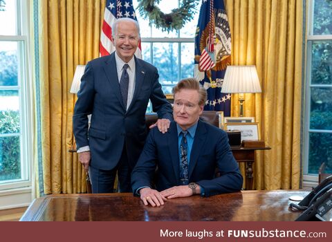 Conan O'Brien during his visit to the White House last month