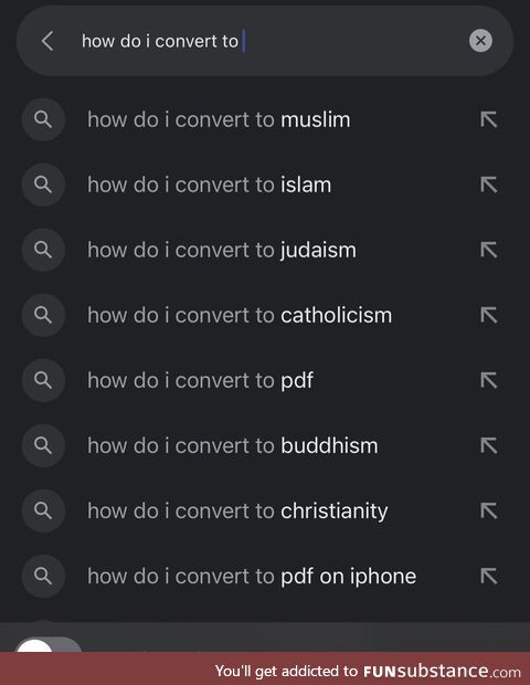 What would you like to convert to?