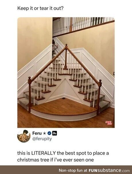 When your staircase is more festive than your ornaments