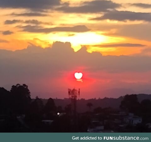 Heart shinning through