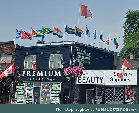 Turns out UN headquarters is a weed shop in Toronto