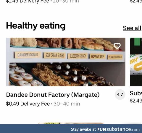 The newest fad in healthy eating. Donuts!