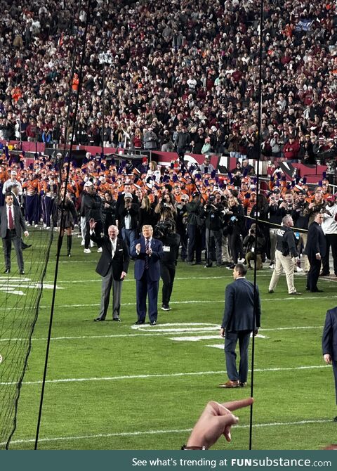 Student perspective of Trump and McMaster at the Palmetto Bowl