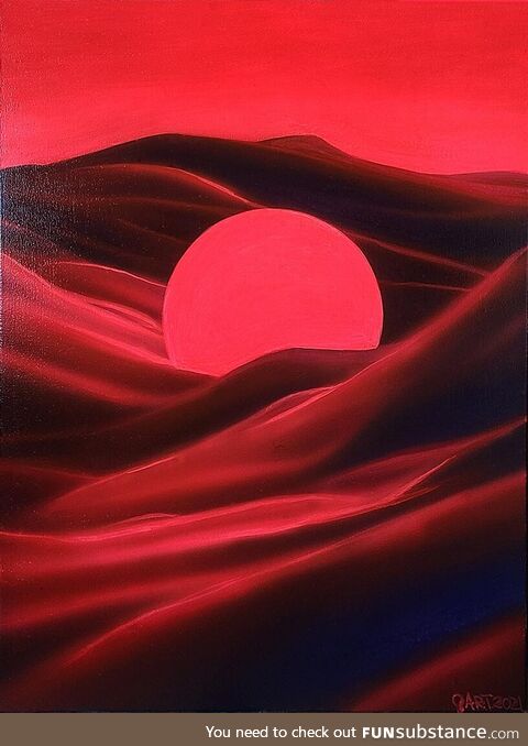 Other worlds : Anxiety pt. XI, oil painting done in 2021