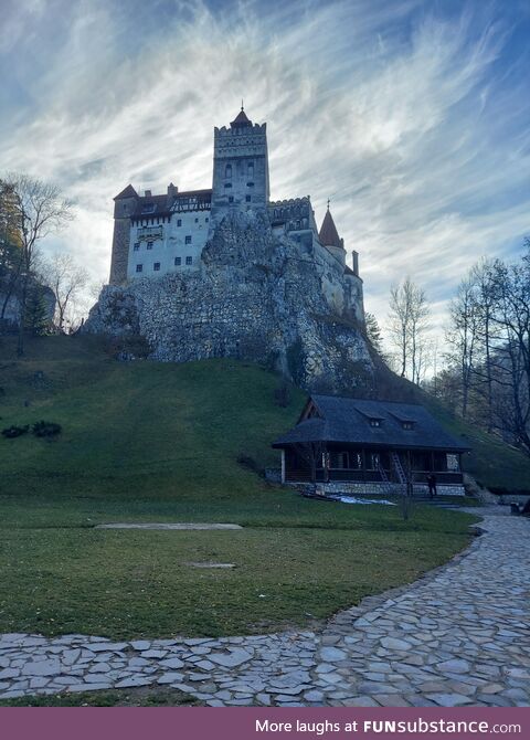 The backside of Dracula's Castle, Romania. (OC)