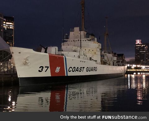 An old Coast Guard vessel moored in the Baltimore Inner Harbor. Thought this was a decent