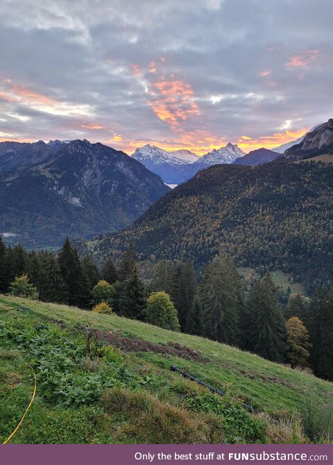 Sunrise in the Swiss Alps