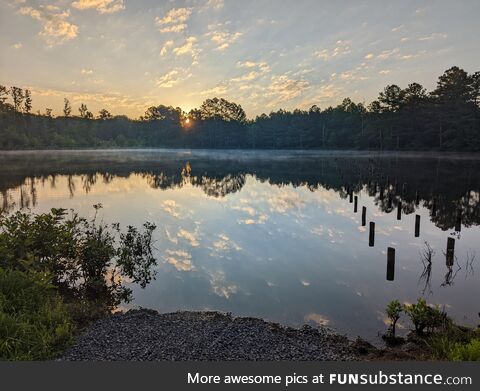 (OC) Sunrise over the lake we fished this morning