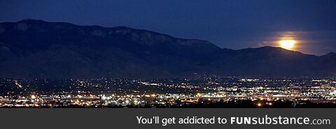 Harvest Moon over Albuquerque