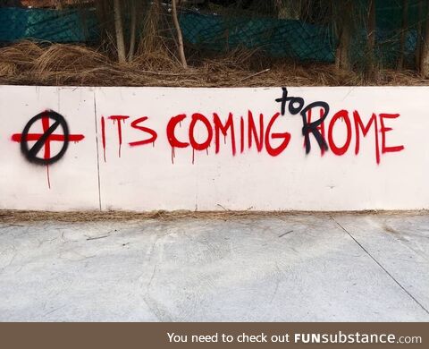 Corrected Euro graffiti in London