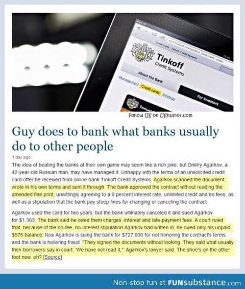 Banks get a taste of their own medicine