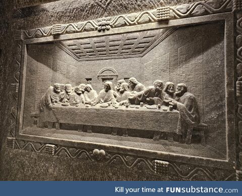 The Last Supper in Wieliczka Salt Mine, Poland