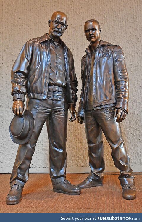 Statues of Walter White and Jessie Pinkman in Albuquerque, New Mexico were recently