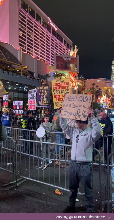 Vegas strip on NYE . Too funny not to share