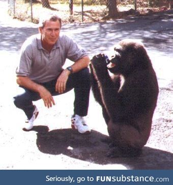 In case you haven't seen it, here's a picture of George W. Bush with Harambe's mother