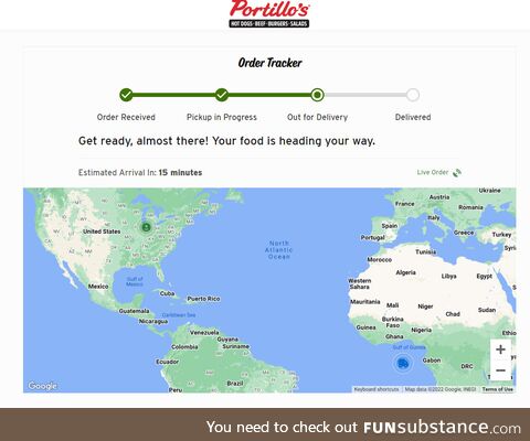 My food is arriving soon. Can't wait