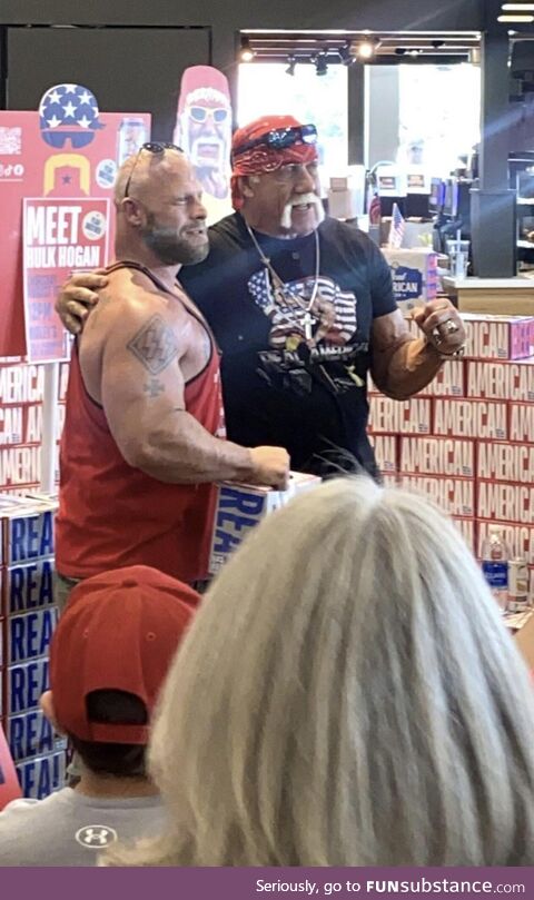 Hulk Hogan posing with a neo nazi