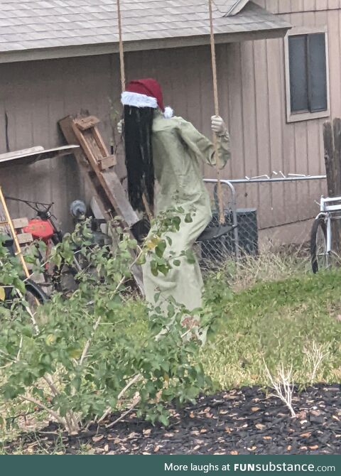 "honey you need to take down the Halloween decorations and put up Christmas ones"