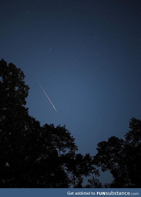 Caught sight of a shooting star this morning from the Perseid meteor shower