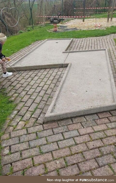 A questionable mini golf hole in Germany