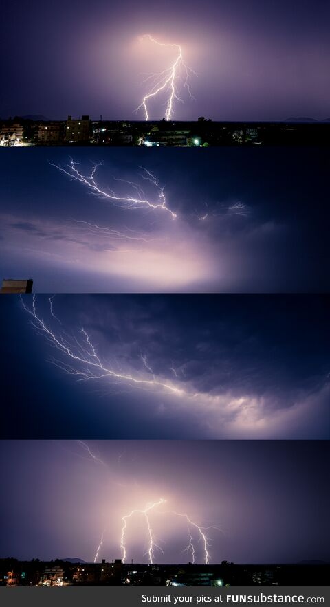 Few Lightning images from a storm few days ago