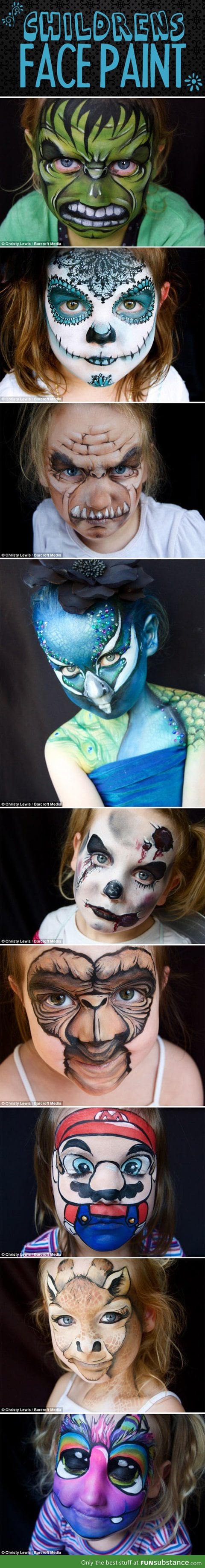 Elaborate children's face make-Up