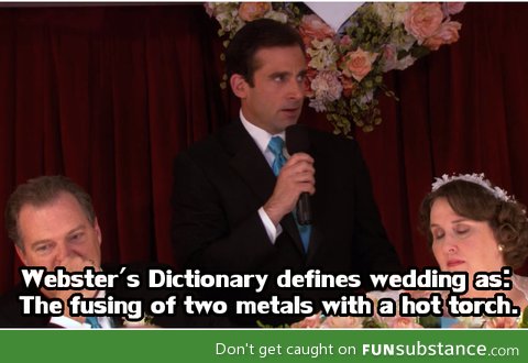 Greatest opening to a wedding speech