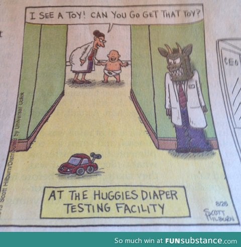 At the diaper testing facility